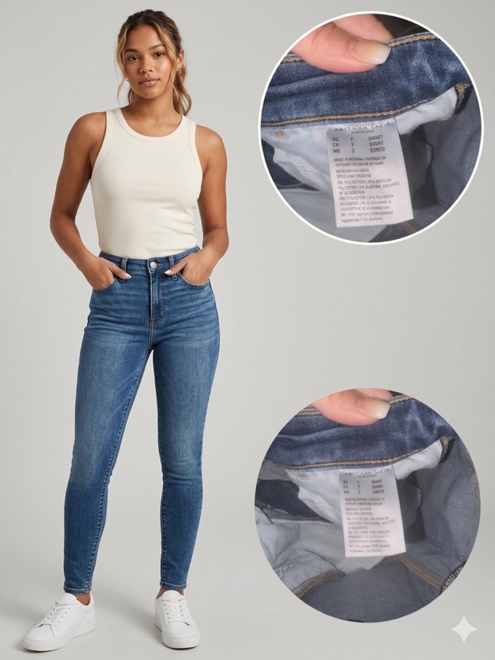American Eagle Next Level Stretch Skinny Jeans | Size 2 Short